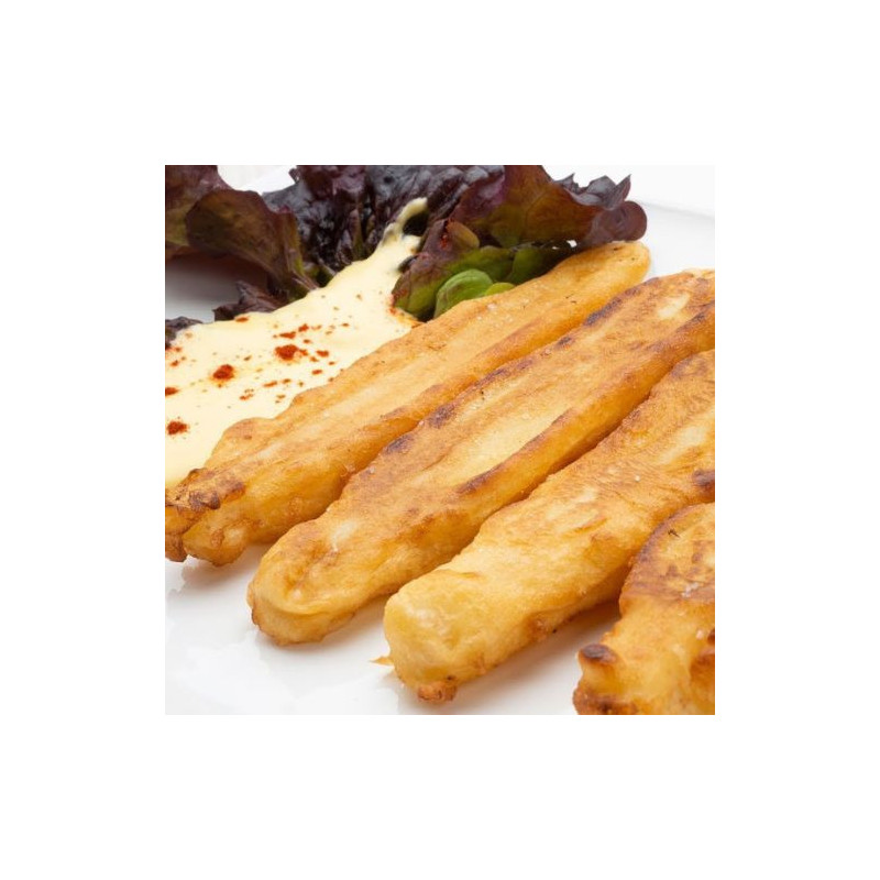 Espárragos blancos en tempura
