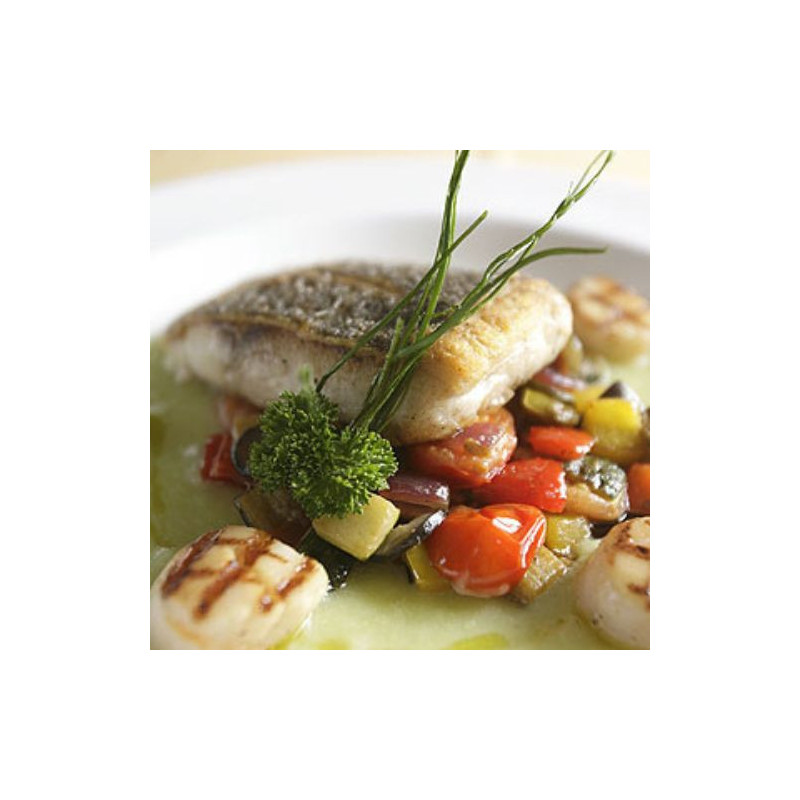 Corvina sobre apio nabo